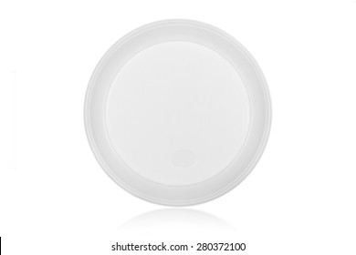 Plastic Plate Isolated On White Background