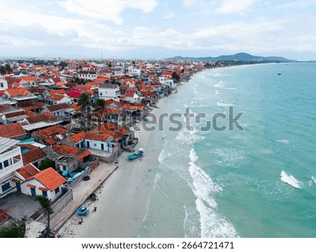 Plastic pollution of environment and ocean, big problem in Asia Vietnam, microplastics on beach.
