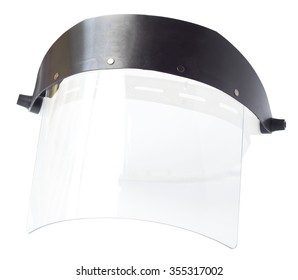 Plastic Protective Face Shield On A White Background