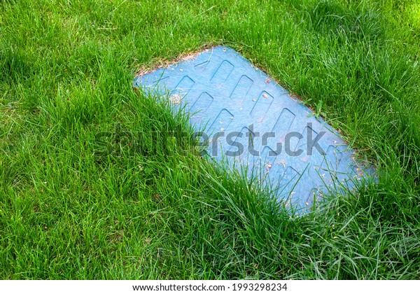 Plastic Rectangular Septic Tank Manhole Cover Stock Photo 1993298234 ...