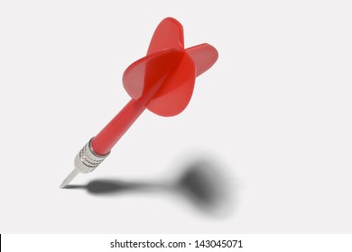 Plastic Red Dart Isolated on White Background. - Shutterstock ID 143045071