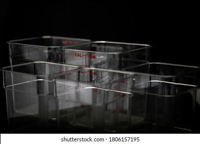 Plastic Restaurant Storage Bins Isolated