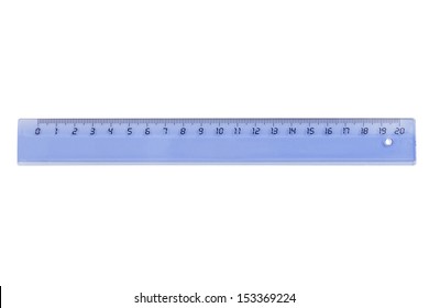 Plastic ruler isolated on white background