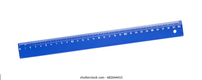 Plastic Ruler Isolated On White Background