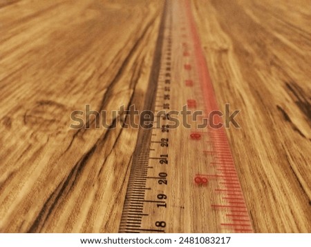 plastic ruler which is commonly used by elementary level students in Indonesia