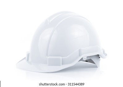 Plastic Safety Helmet Isolated On White Background