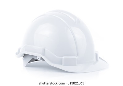 Plastic Safety Helmet Isolated On White Background