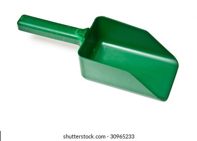 plastic scoop isolated on a white studio background.