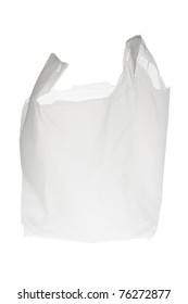 Plastic Shopping Bag On White Background