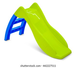 plastic slide for children isolated