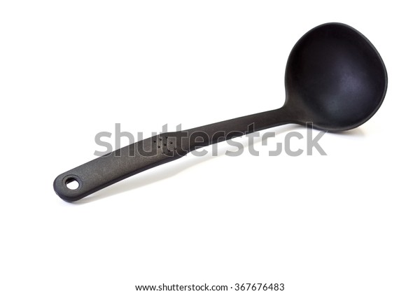 white soup ladle