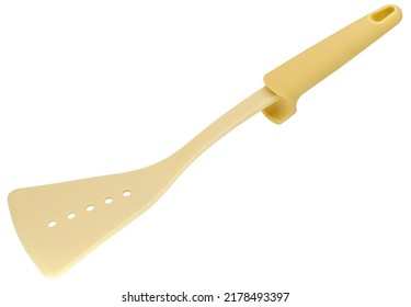 Plastic Spade Of Frying Pan Isolated On White Background