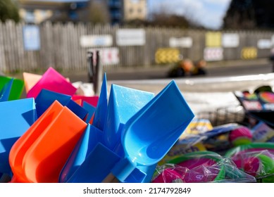 Plastic Spade Toy For Seaside Making Sand Castles
