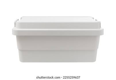Plastic storage box Plastic container isolated on white - Shutterstock ID 2255259637