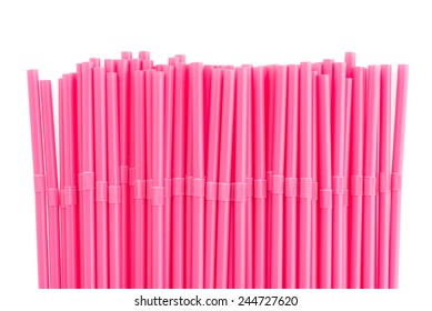 Plastic Straw Isolated On White Background Stock Photo 244727620 ...