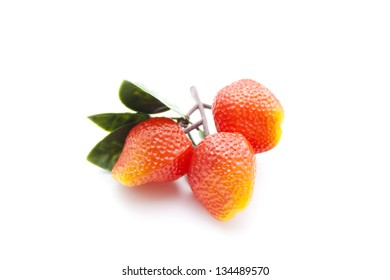 Plastic Strawberrys for Decoration - Shutterstock ID 134489570