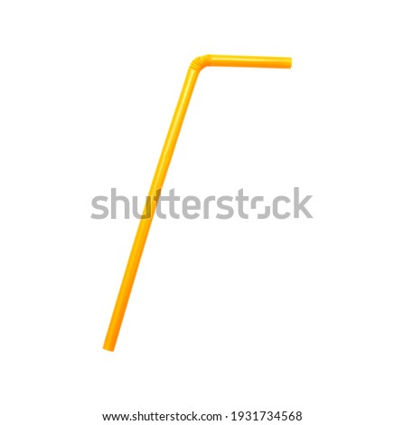 Plastic straws isolated on white background.