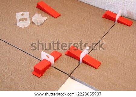 Plastic tile leveling system clips and wedges leveling install tools tile leveling system spacer