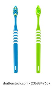 Plastic toothbrush Isolated on white background. File contains clipping path. - Shutterstock ID 2368849657