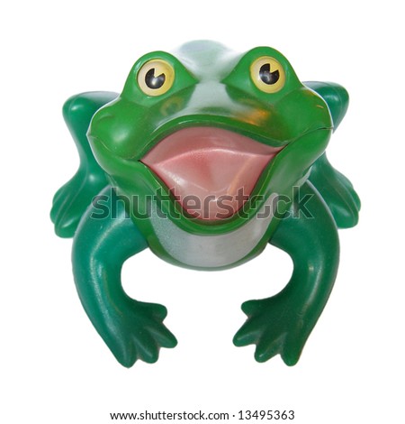 Plastic toy frog