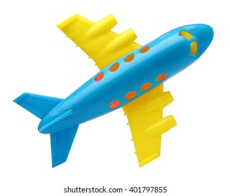 Plastic Toy Plane Isolated On White Background
