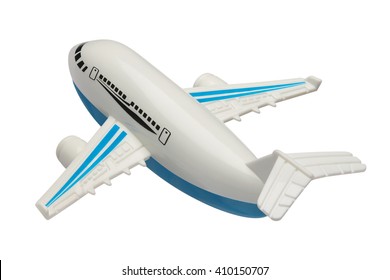 Plastic Toy Plane Isolated On White Background
