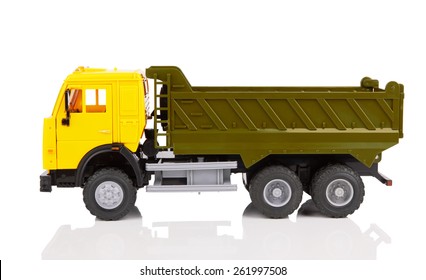 Plastic Toy Truck Isolated On White Background