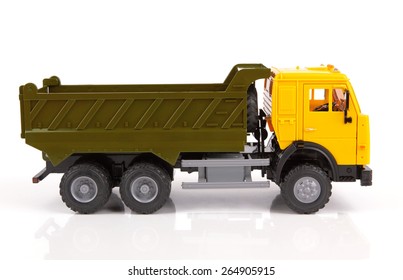 Plastic Toy Truck Isolated On White Background