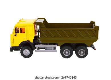 Plastic Toy Truck Isolated On White Background