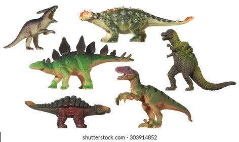 Plastic Toys - Dinosaurs And A Godzilla