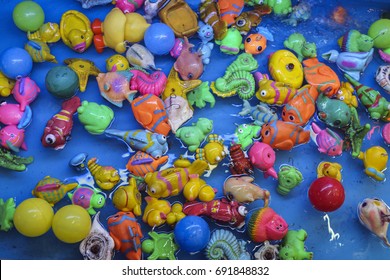 Plastic Toys Floating In Water, Carnival Game
