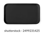 plastic tray top viewisolated on white background with clipping path