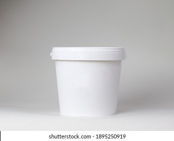 Plastic tub bucket container mockup