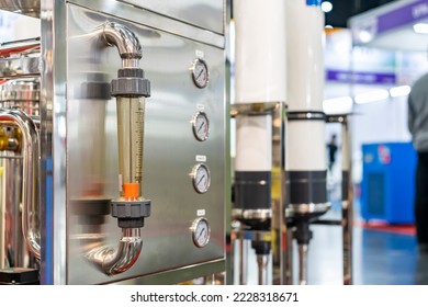 plastic tube liquid flow meter for water or chemical etc. for measuring quantification or flow rate movement in industrial - Shutterstock ID 2228318671