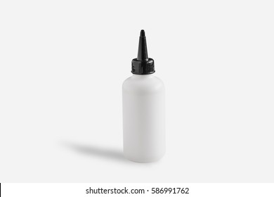 Plastic Type Bottles Squeeze Bottle Isolated On A White Background.