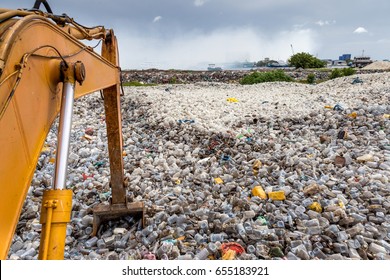 Plastic waste dump