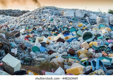 Plastic waste dumping site - Shutterstock ID 448263469