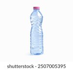 Plastic water bottle isolated on white background with clipping path.