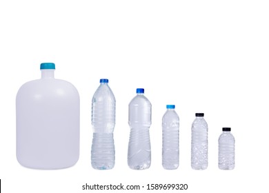 Plastic Water Bottles Isolated On White Stock Photo 1589699320 ...