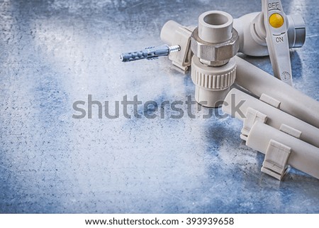 Similar – Image, Stock Photo metal plumber clamp in color background