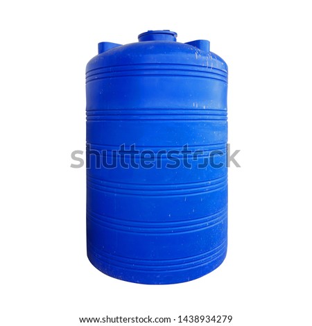 Plastic Water Tank isolated on white background with clipping path