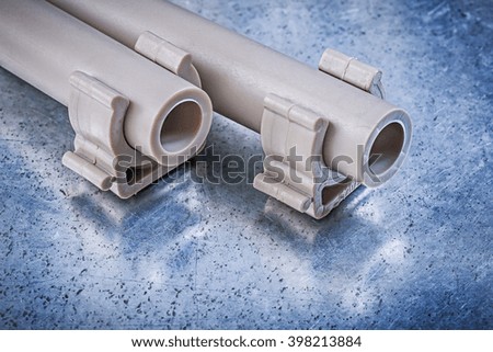 Similar – Image, Stock Photo metal plumber clamp in color background