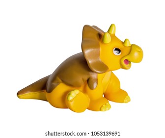 yellow triceratops stuffed animal