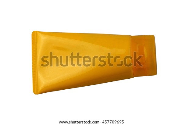 Download Plastic Yellow Tube Cosmetic Means Stock Photo Edit Now 457709695 PSD Mockup Templates