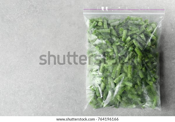 Download Plastic Zipper Bag Frozen Green Beans Stock Photo Edit Now 764196166 PSD Mockup Templates