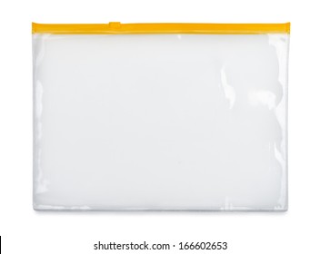 Plastic zipper bag isolated on white - Shutterstock ID 166602653