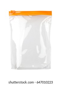 Plastic zipper bag isolated on white background - Shutterstock ID 647010223
