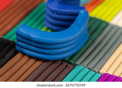 plasticine for modeling , soft close-up plasticine, the material is used for various purposes and teaching children