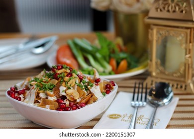 Plate Of Arabic Appetiser, Fatah 