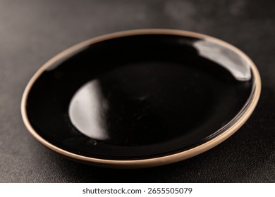 Plate black tableware empty dinnerware ready to serve dishes ready to serve dishes dinnerware serving dishes food ceramic plate on the table background food